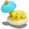 3D-Jibbitz™-bedels met relaxte kikker