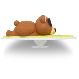 3D Surfing Bear Jibbitz™ bedels