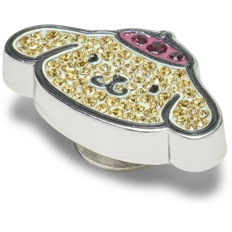 ‘B’pompompurin’ met Swarovski®-kristallen Jibbitz-schoenbedel’ ‘B’pompompurin’ met Swarovski®-kristallen Jibbitz-schoenbedel’