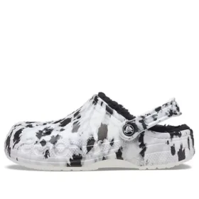 Baya Lined Clog met fleecevoering, unisex, wit-grijze pantoffels “White Grey”
