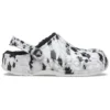 Baya Lined Clog met fleecevoering, unisex, wit-grijze pantoffels “White Grey”