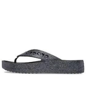 Baya Platform Glitter Flip-Sandalen “Black”
