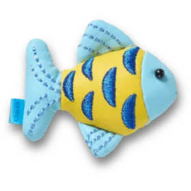 Blauw-gouden Sparkle Fish Jibbitz™-bedels