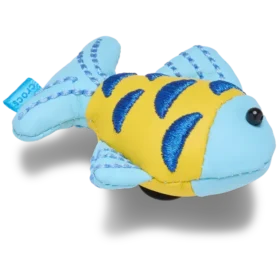 Blauw-gouden Sparkle Fish Jibbitz™-bedels