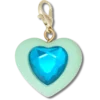 Blauwe hartvormige Sim Gem-bedel Jibbitz-schoenbedel Blauwe hartvormige Sim Gem-bedel Jibbitz-schoenbedel