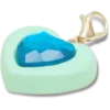 Blauwe hartvormige Sim Gem-bedel Jibbitz-schoenbedel Blauwe hartvormige Sim Gem-bedel Jibbitz-schoenbedel