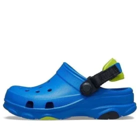 Blauwe sandalen met platte hak