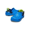 Blauwe sandalen met platte hak