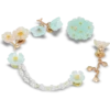 Blauwe sierlijke bloemen Jibbitz bedels, set van 5