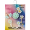 Blauwe sierlijke bloemen Jibbitz bedels, set van 5
