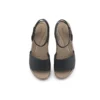 Brooklyn enkelsandalen met sleehak “Black Beige”