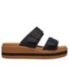 Brooklyn geweven Sandalen met gesp “Zwartbruin”