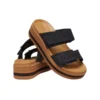 Brooklyn geweven Sandalen met gesp “Zwartbruin”