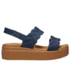 Brooklyn geweven Sandalen met sleehak “Blue Brown”