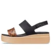 Brooklyn Low Wedge “Zwart Bruin”