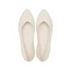 Brooklyn puntige platte schoenen “Cream White”