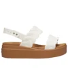 Brooklyn Woven Wedge Sandalen “White Brown”