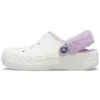 Classic Baya Lined Clog “White Lila”