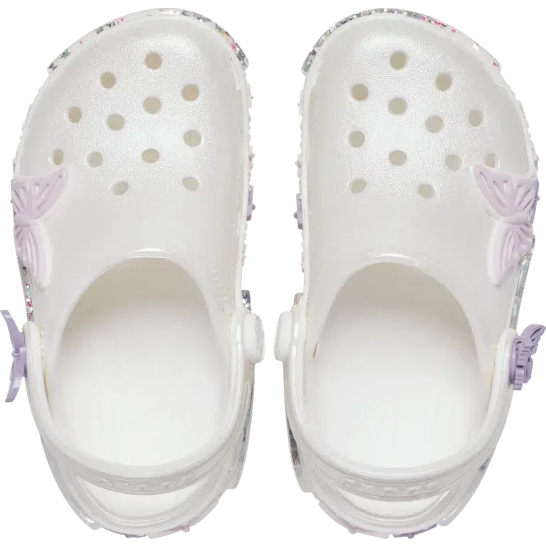 Classic Butterfly Sparkle Shaker-Clog voor peuters Classic Butterfly Sparkle Shaker-Clog voor peuters