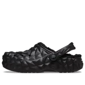 Classic Clog gevoerd met geometrisch patroon “Zwart”