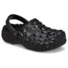 Classic Clog gevoerd met geometrisch patroon “Zwart”