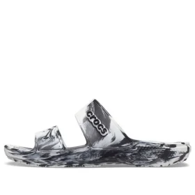 Classic Clog Marbled Beach Sports “White Black”