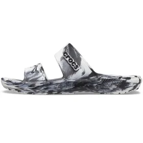 Classic Clog Marbled Beach Sports “White Black”