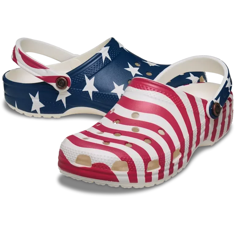 Classic Clog met Amerikaanse vlag Classic Clog met Amerikaanse vlag