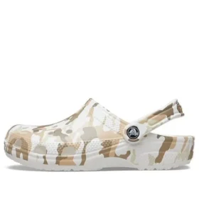 Classic Clog met camouflageprint Beach “White Camouflage”