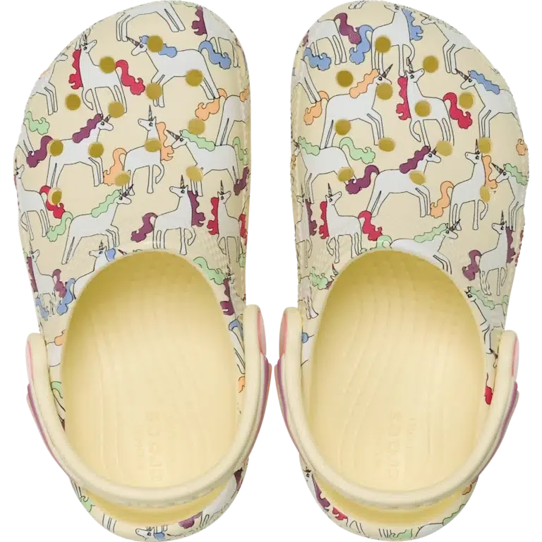 Classic Clog met eenhoornprint T Classic Clog met eenhoornprint T