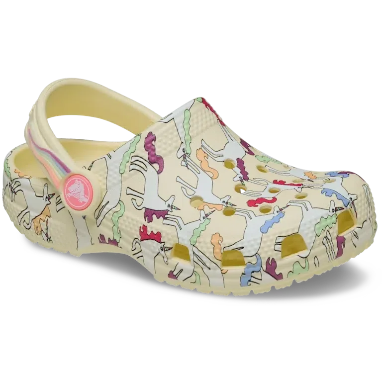 Classic Clog met eenhoornprint T Classic Clog met eenhoornprint T