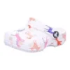 Classic Clog met karakterprint K “White Red Blue”