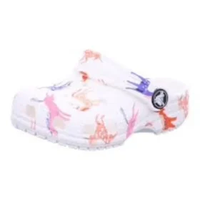 Classic Clog met karakterprint K “White Red Blue”