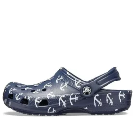 Classic Clog Sandal met print, diepblauw