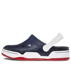 Classic Clog strandschoen blauw wit