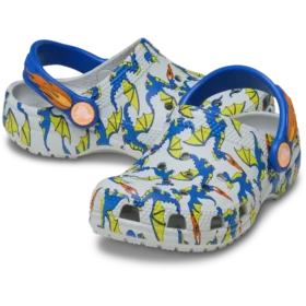 Classic Clog voor peuters met drakenprint