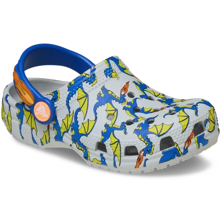 Classic Clog voor peuters met drakenprint Classic Clog voor peuters met drakenprint