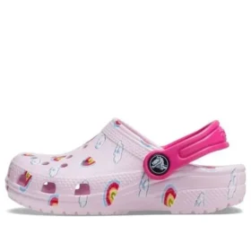 Classic Clogs met grafische print “Pink”