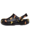 Classic Clogs met voedselprint “Zwart Geel”