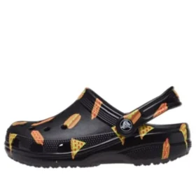 Classic Clogs met voedselprint “Zwart Geel”