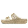 Classic Cozzzy Glitter Sandalen “Multi Gold”