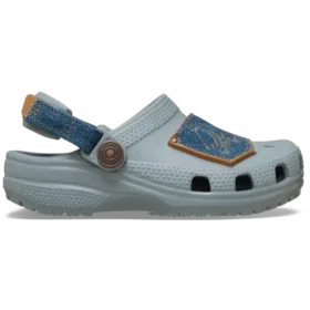 Classic Denim-Clog voor peuters met verstelbare hielband