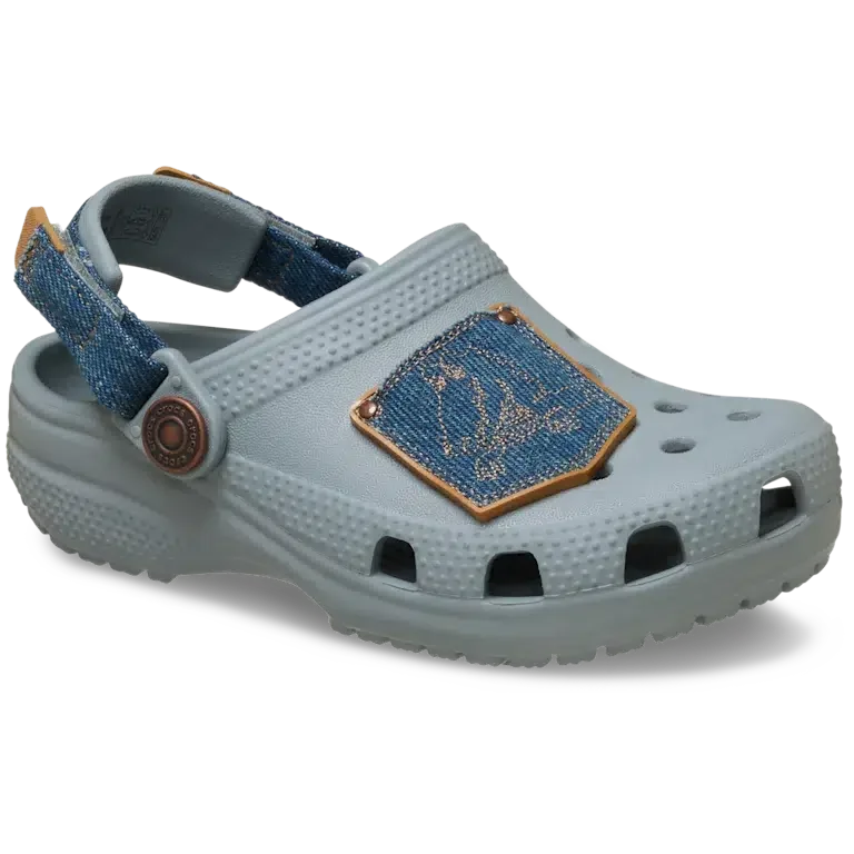 Classic Denim-Clog voor peuters met verstelbare hielband Classic Denim-Clog voor peuters met verstelbare hielband