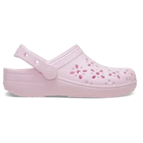 Classic Floral Clog with Cut-Outs for Kids