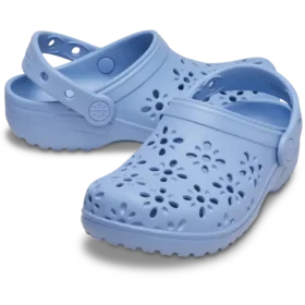 Classic Floral Clog with Cut-Outs for Kids