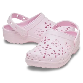 Classic Floral Clog with Cut-Outs for Kids