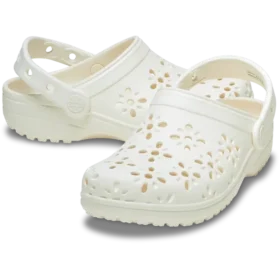 Classic Floral Clog with Cut-Outs for Kids