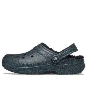 Classic Glitter Black Lined Clogs “Starry Skies”