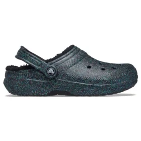 Classic Glitter Black Lined Clogs “Starry Skies”