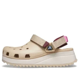 Classic Hiker Clogs “Beige Wit Rood”